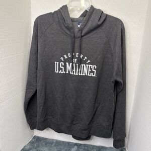 MV Sport US Marines Gray Fleece Hoodie Size XL